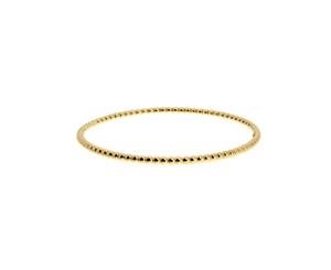 Italian yellow gold plated sterling silver beaded bangle