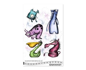 Katzelkraft Rubber Stamp Set - Sea Creatures