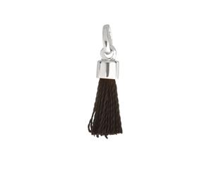 Kirstin Ash Black Tassel Charm - Silver