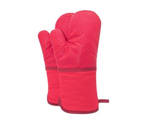 Kitchen Pizza Oven Mitts - Red  1 x Pair