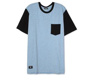 Lrg Painters Pocket Knit T-Shirt Dusk Blue Heather - Blue