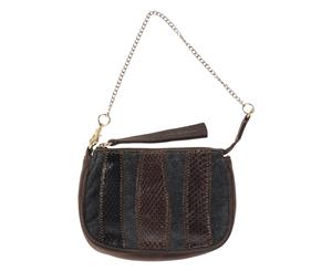 Malparmi Clutch Handbag - Dark Brown