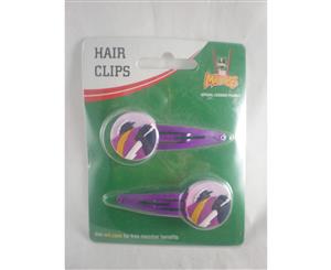 Melbourne Storm NRL Team Mascot Hair Clips