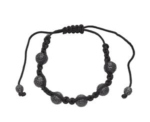 Micro Pave Beads BALL Bracelet - black - Black