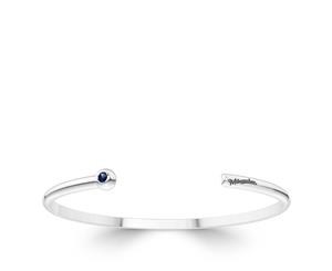 Milwaukee Brewers Sapphire Cuff Bracelet For Women In Sterling Silver Design by BIXLER - Sterling Silver