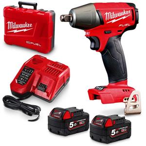 Milwaukee M18 Fuel 1/2inch Compact Impact Wrench w/ Friction Ring Kit M18FIWF12502C