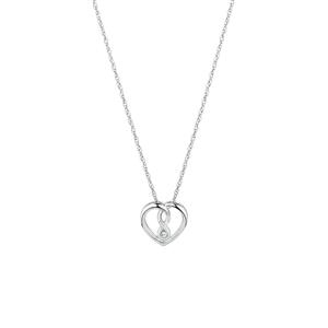 Mini Infinitas Pendant with Diamonds in Sterling Silver