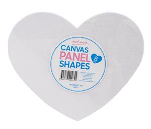 Mont Marte Canvas Panel Shapes 8pc - Heart