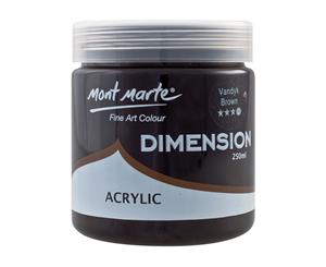 Mont Marte Dimension Acrylic Paint 250ml Pot - Vandyk Brown