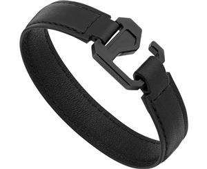 Montblanc Extreme Mens Black Leather 63 Bracelet 12382963