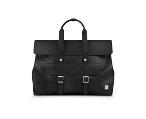 Moshi Treya Lite Vegan Leather 3-In-1 Satchel | Briefcase + Messenger + Backpack - Jet Black