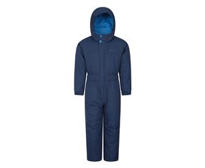 Mountain Warehouse Kids All In One Waterproof Snowsuit Fleece Lined Boys Girls - Navy