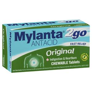 Mylanta2go Original Chew Antacid Tablets 100