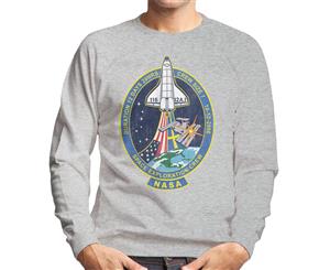 NASA STS 116 Discovery Mission Badge Distressed Men's Sweatshirt - Heather Grey