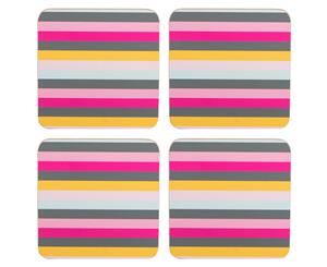 Navigate Gardenia Set of 4 Coasters Stripe