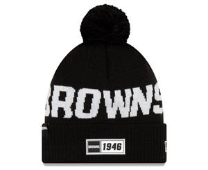 New Era Sideline Road 2019 Bobble Beanie Cleveland Browns - Black