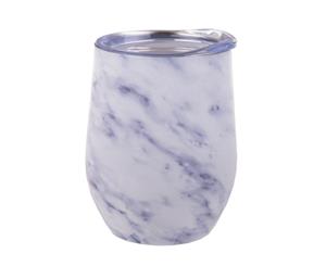 Oasis 330ml Insulated Stainless Steel Wine Tumbler - White Marble