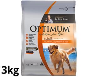 Optimum Dog Adult Beef Vegetable & Rice 3kg