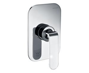 PIOVANA Palermo Bath/Shower Mixer Chrome/White