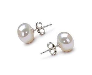 Pair Of White Freshwater Faux Pearl Stud Earrings - 5mm Size