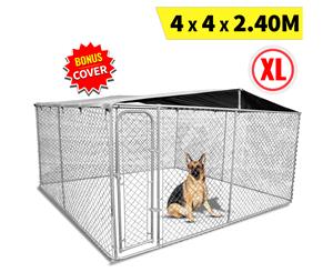 Pet Dog Kennel Enclosure Playpen Puppy Run Exercise Fence Cage Play Pen A3