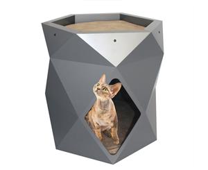 Petangle Diamond cat house indoor 2 tier Hexagon 50 x 48 x 48 cm