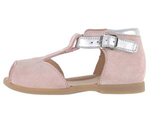 Pom D'Api Girls' Peep Toe Sandals - Light Pink