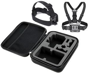 Protective Case Travel Bag For Gopro + Head Mount Chest Belt Hero 960 1 2 3 4 5