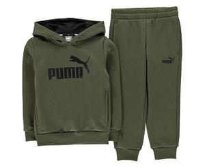 Puma Boys OTH Hoodie Hoody Hooded Top And Joggers Set Junior - Forest Night