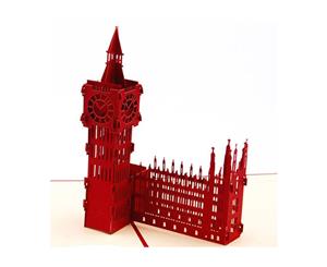 Red Big Ben Pop Up Greeting Card