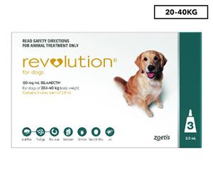 Revolution Flea & Worm Treatment For XL Dogs 20.1-40kg 3pk