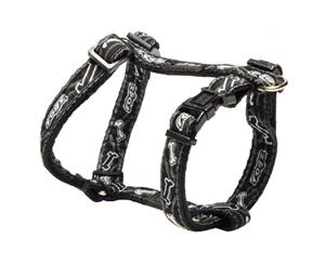 Rogz Fancy H Harness Black Bones