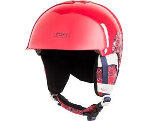 Roxy Womens Happyland Superlight Snowboard Skiing Helmet - Bright White/Snowflakes
