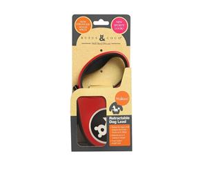 Rufus And Coco Retractable Dog Lead Red