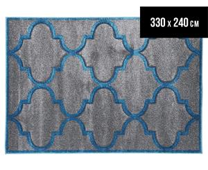 Rug Culture 330x240cm Iconic Shine Contemporary Quarterfill Rug - Grey