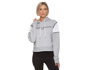 Russell Athletic Women's Paneled Sleeve Mid Hoodie - Ashen Marl