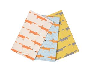 Scion Mr Fox Tea Towels Set of 3 Gift Box