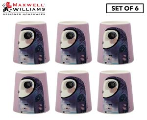 Set of 6 Maxwell & Williams Pete Cromer Egg Cup - Owl