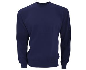 Sg Mens Long Sleeve Crew Neck Sweatshirt Top (Navy Blue) - BC1066