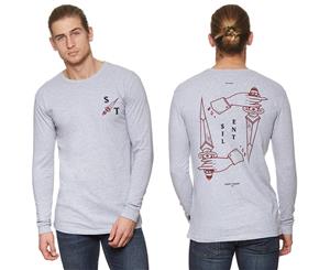 Silent Theory Men's Heck Long Sleeve Tee - Grey Marle