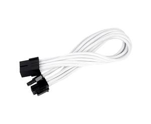 SilverStone PP07-PCIW PCIE-8pin to PCIE-6+2pin(250mm) Power Cable ExtnederWhite