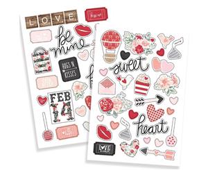 Simple Stories Kissing Booth Puffy Stickers 4inch X6inch 2 pack