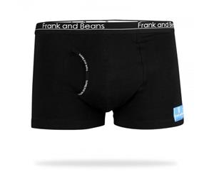 Single - Boxer Briefs Frank and Beans Underwear Mens Cotton S M L XL XXL Trunks - Black