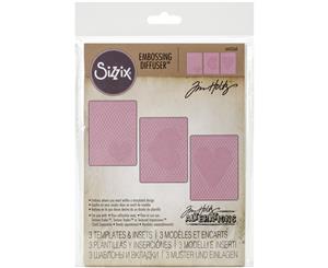 Sizzix BIGkick/Big Shot/Vagabond Embossing Diffusers 3/Pkg-#3 Hearts By Tim Holtz