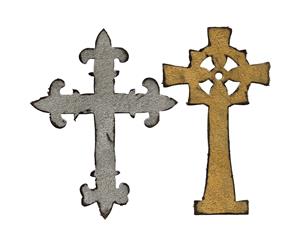 Sizzix Bigz Die By Tim Holtz 5.5&quotX6"-Ornate Crosses