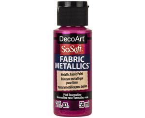 SoSoft Fabric Acrylic Metallic Paint 2oz - Pink Tourmaline