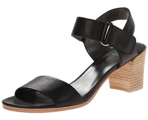 Stuart Weitzman Women's Black US Size 10M Broadband Leather Sandals