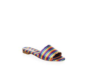 Tabitha Simmons Womens Sprinkles Silk Open Toe Casual Slide Sandals