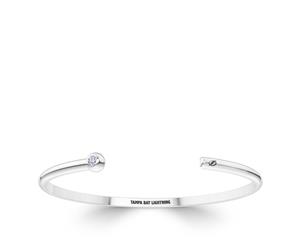 Tampa Bay Lightning Diamond Cuff Bracelet For Women In Sterling Silver Design by BIXLER - Sterling Silver