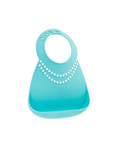 Tiffany Blue With Pearls Baby Bib